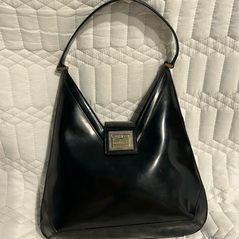 Ferragamo Elegant Black Bag